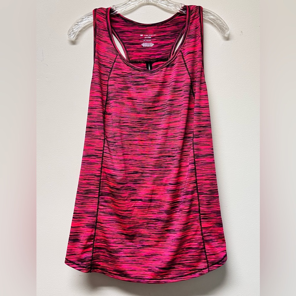 tek gear Pink and Black Space-Dye Racerback Tank Top
